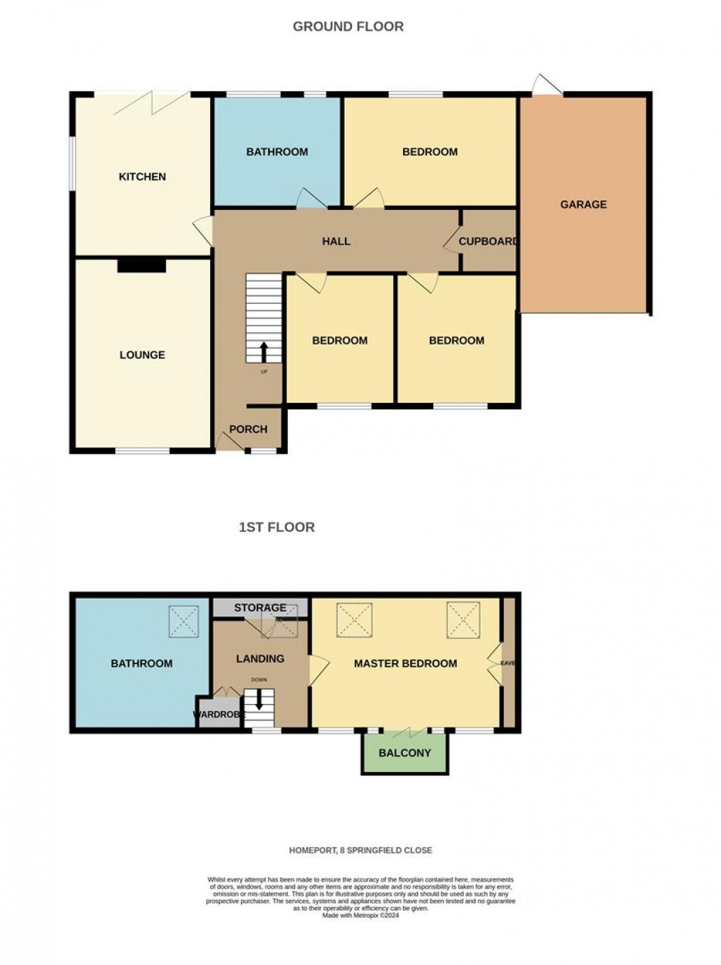Floorplan for 8 Springfield Close, Polgooth, St. Austell