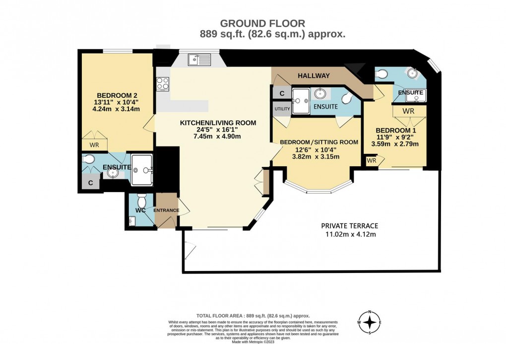 Floorplan for Place Road, Fowey