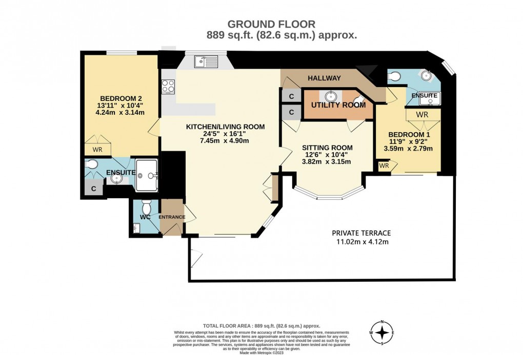 Floorplan for Place Road, Fowey