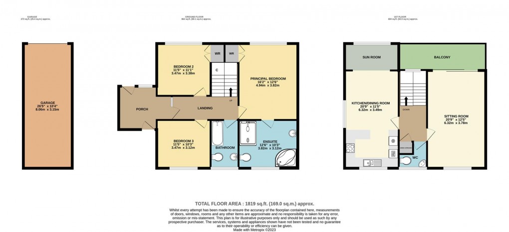 Floorplan for Meadow Close, Fowey