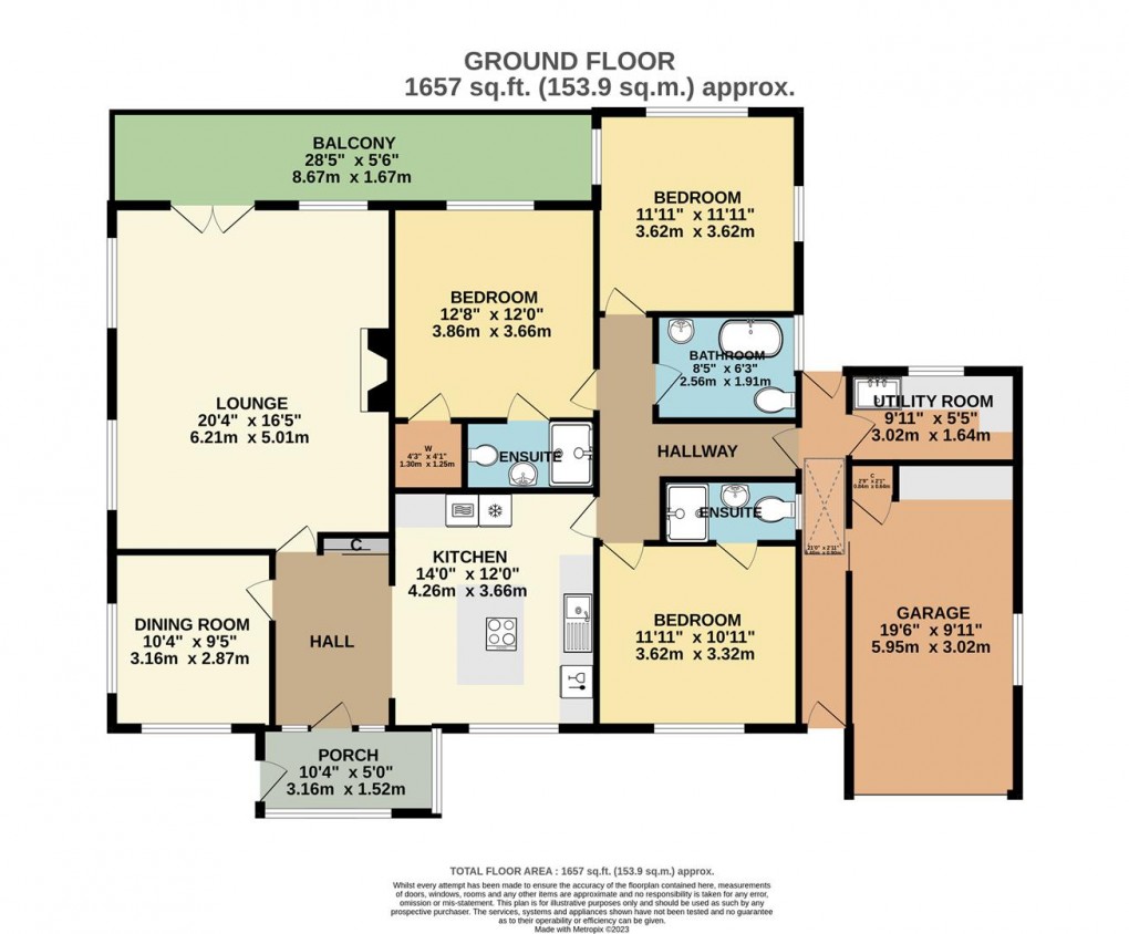 Floorplan for Tower Park, Fowey, PL23 1JD