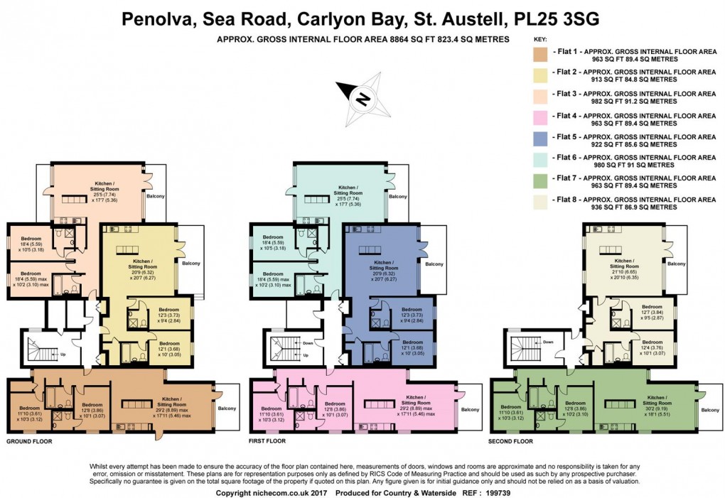 Floorplan for Sea Road, Carlyon Bay, St. Austell