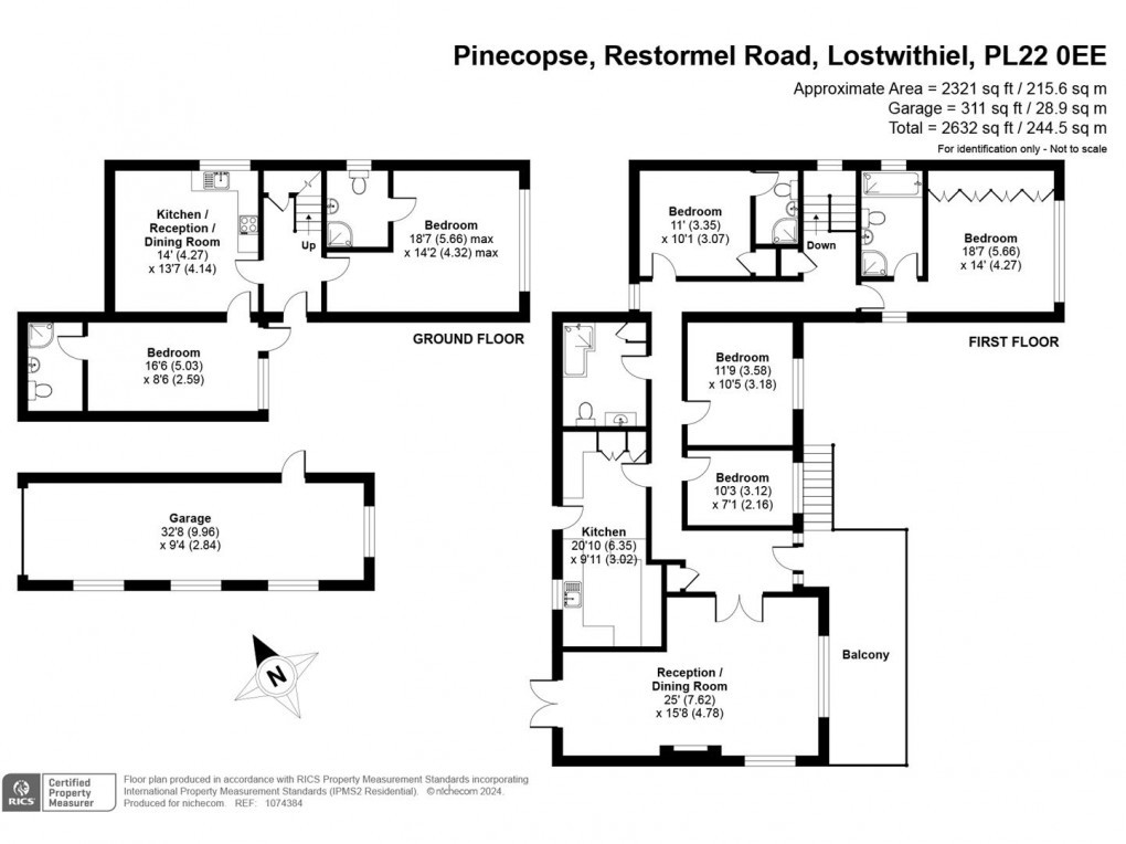 Floorplan for Restormel Road, Lostwithiel