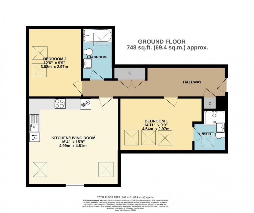 Floorplan for Station Road, Fowey
