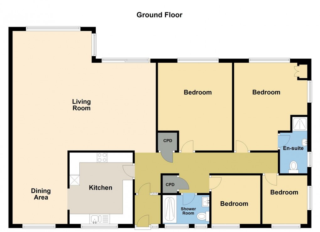 Floorplan for Duporth Bay, Duporth, St. Austell