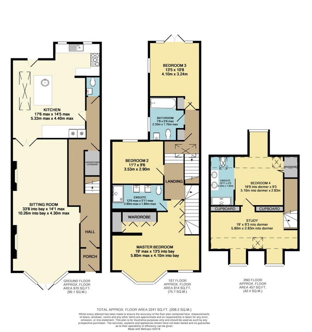 Floorplan for St. Fimbarrus Road, Fowey