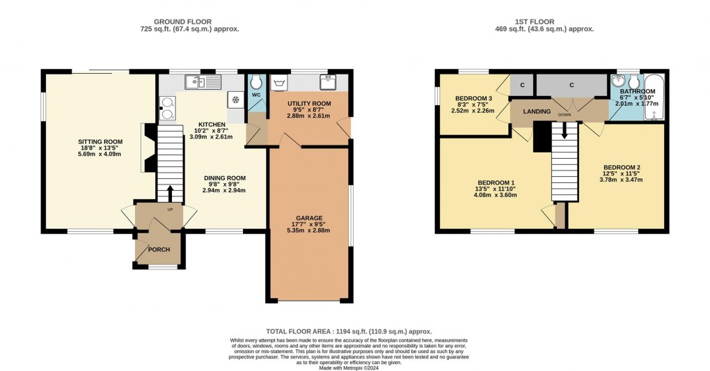 Floorplan for Brandy Lane, Lerryn, PL22