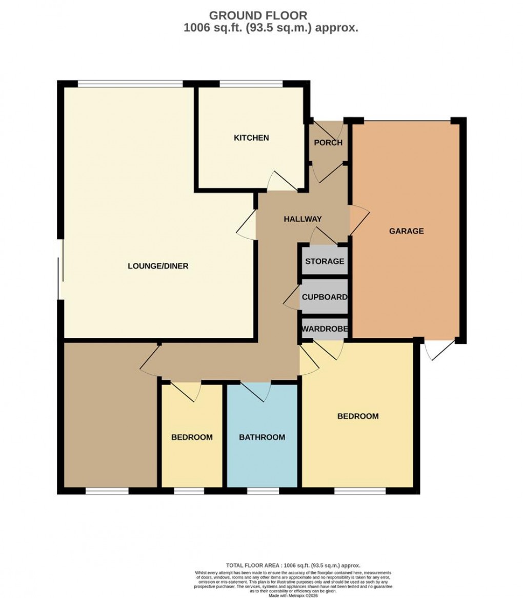 Floorplan for Edinburgh Close, Carlyon Bay, St. Austell