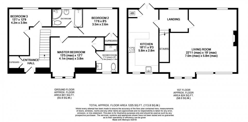 Floorplan for Daglands Road, Fowey
