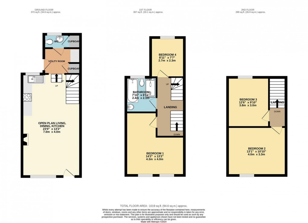 Floorplan for North Street, Fowey