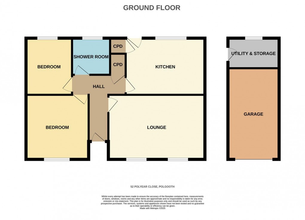 Floorplan for Polyear Close, Polgooth, St. Austell