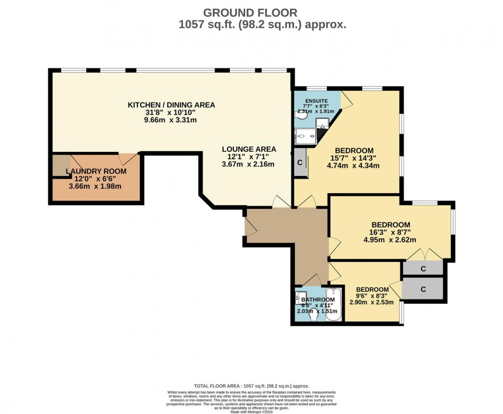 Floorplan for Station Road, Fowey