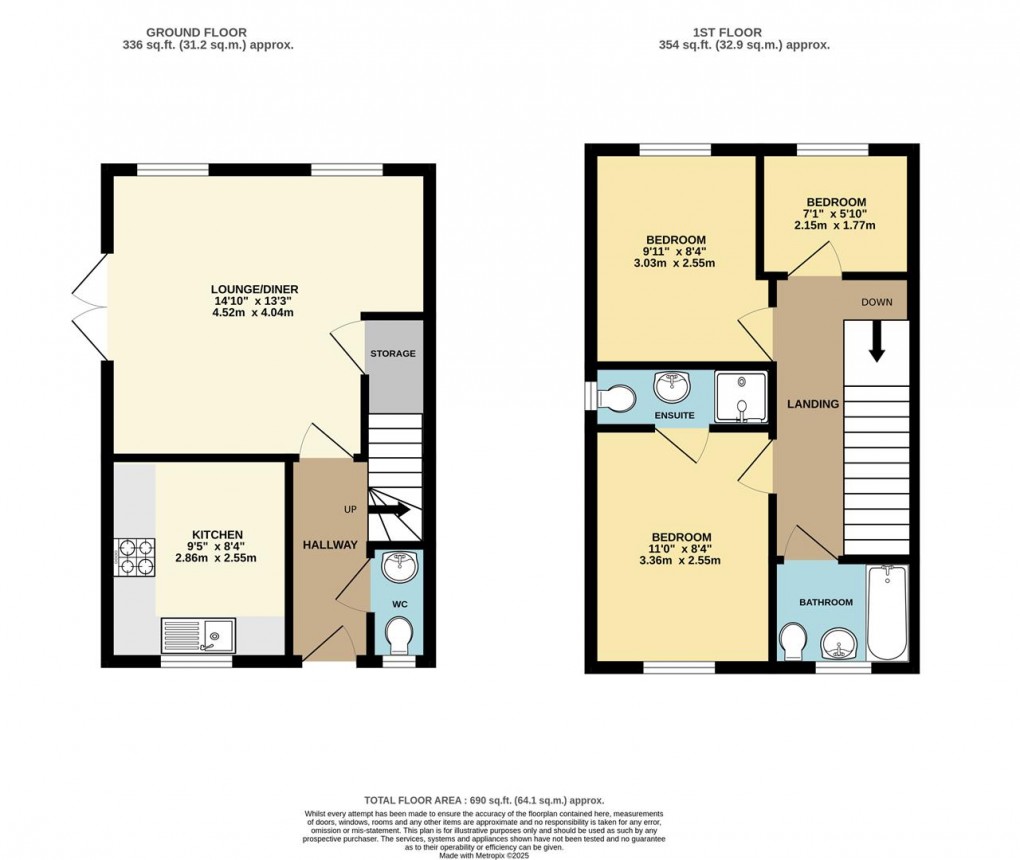 Floorplan for Carnsmerry Crescent, Bugle, St. Austell