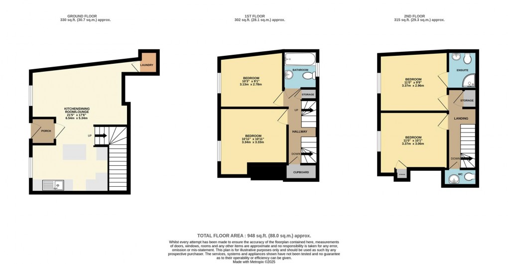 Floorplan for Tregoney Hill, Mevagissey, St. Austell