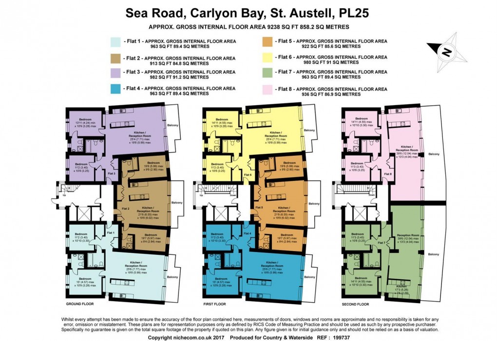 Floorplan for Sea Road, Carlyon Bay, St Austell,Cornwall