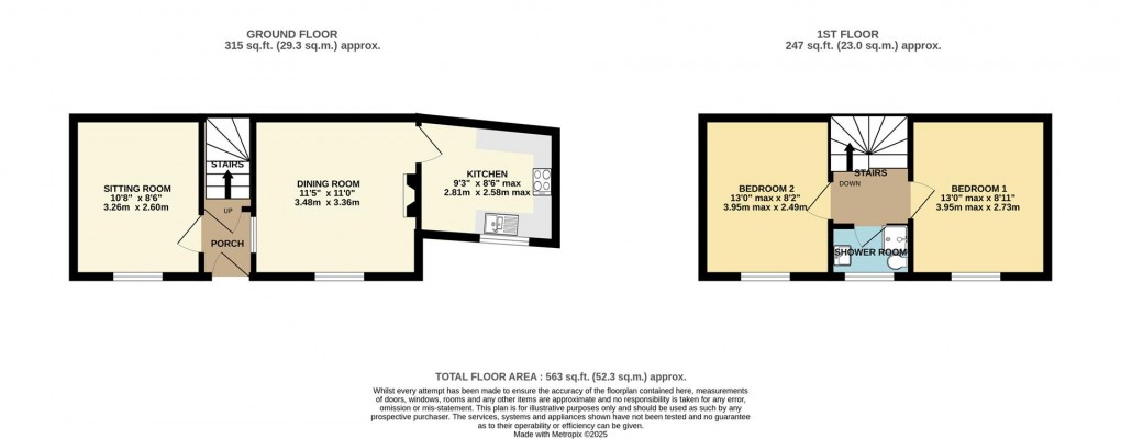 Floorplan for East Street, Polruan, Fowey