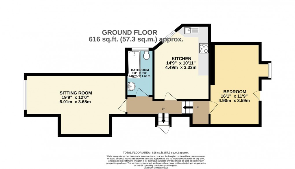 Floorplan for Tower Park, Fowey