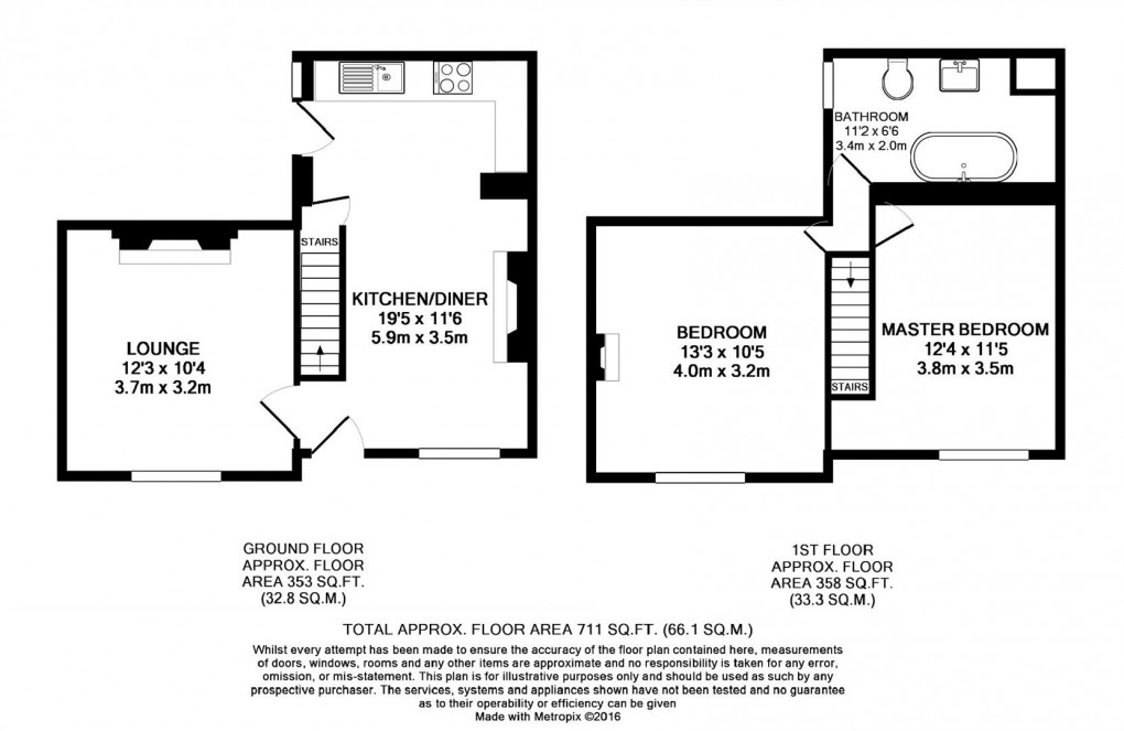 Floorplan for Station Road, Fowey