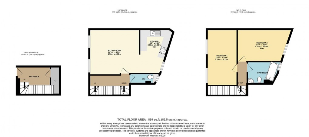 Floorplan for Lostwithiel Street, Fowey, Cornwall