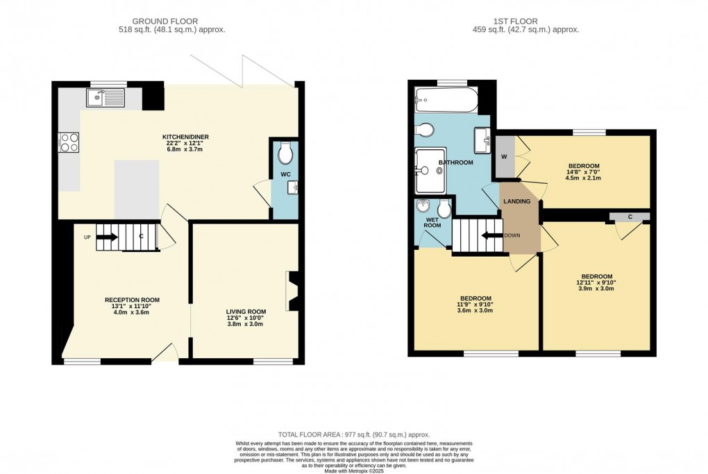 Floorplan for Union Place, Fowey