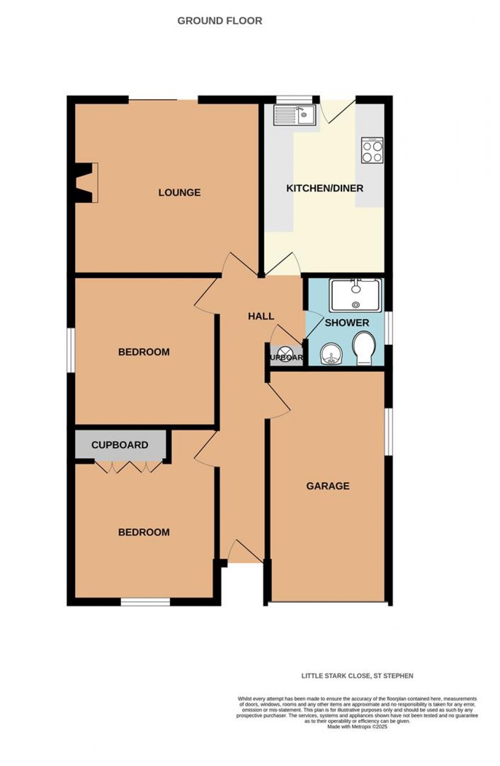 Floorplan for Little Stark Close, St. Stephen, St. Austell