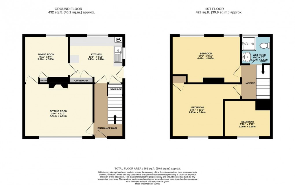 Floorplan for Poldrea, Tywardreath