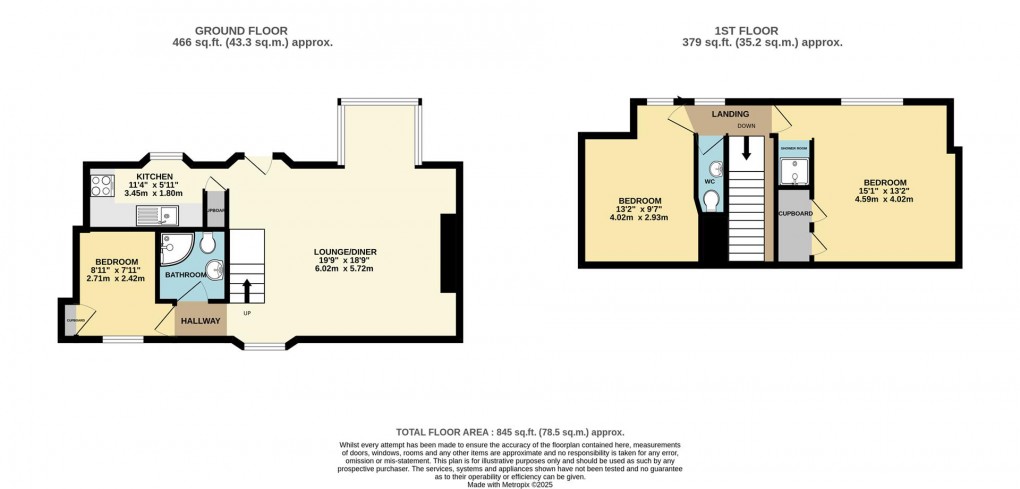Floorplan for Polkirt Hill, Mevagissey, Cornwall
