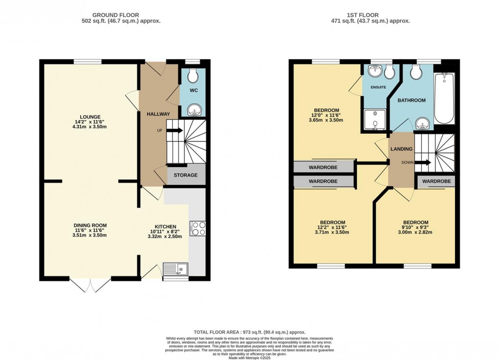 Floorplan for Higher Bugle, St. Austell