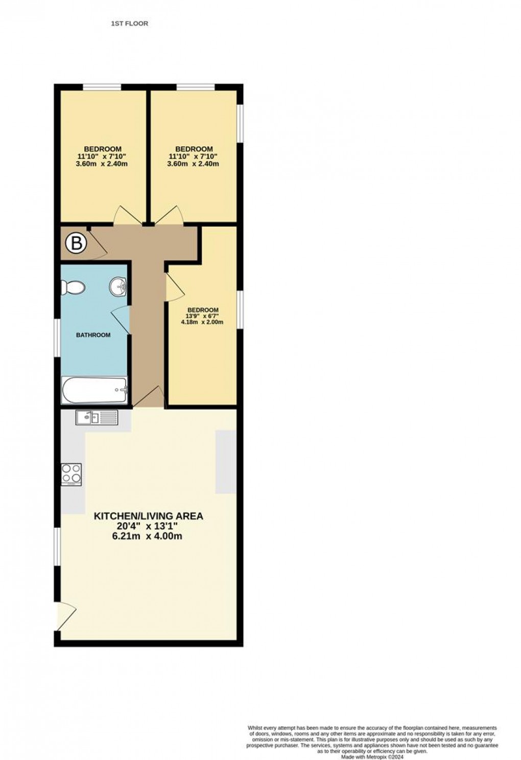 Floorplan for 8 Market Street, St Austell, Cornwall