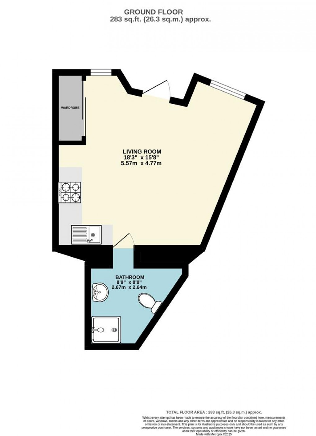 Floorplan for 1 Bridge Street, St. Blazey, Par