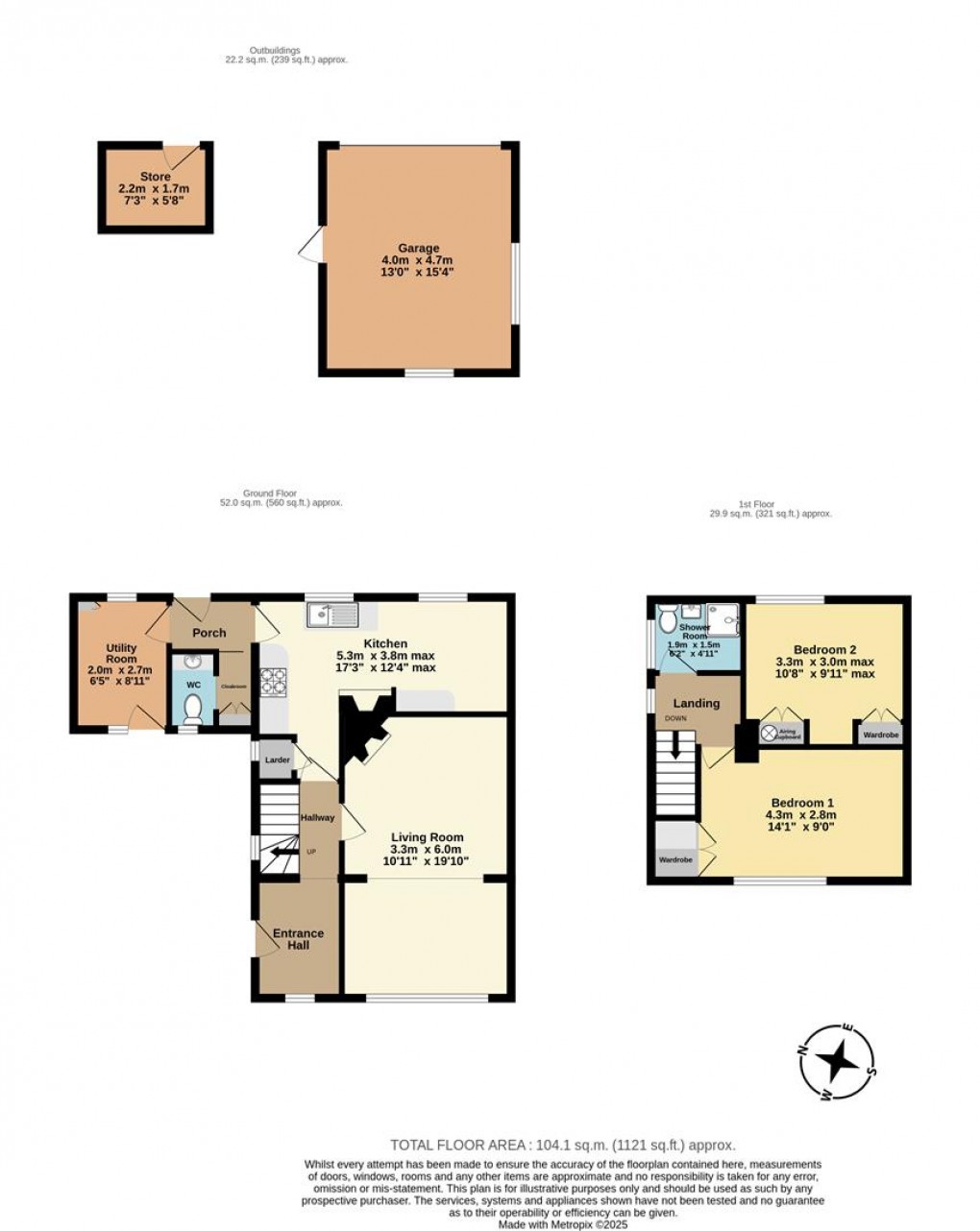 Floorplan for Green Lane, Fowey