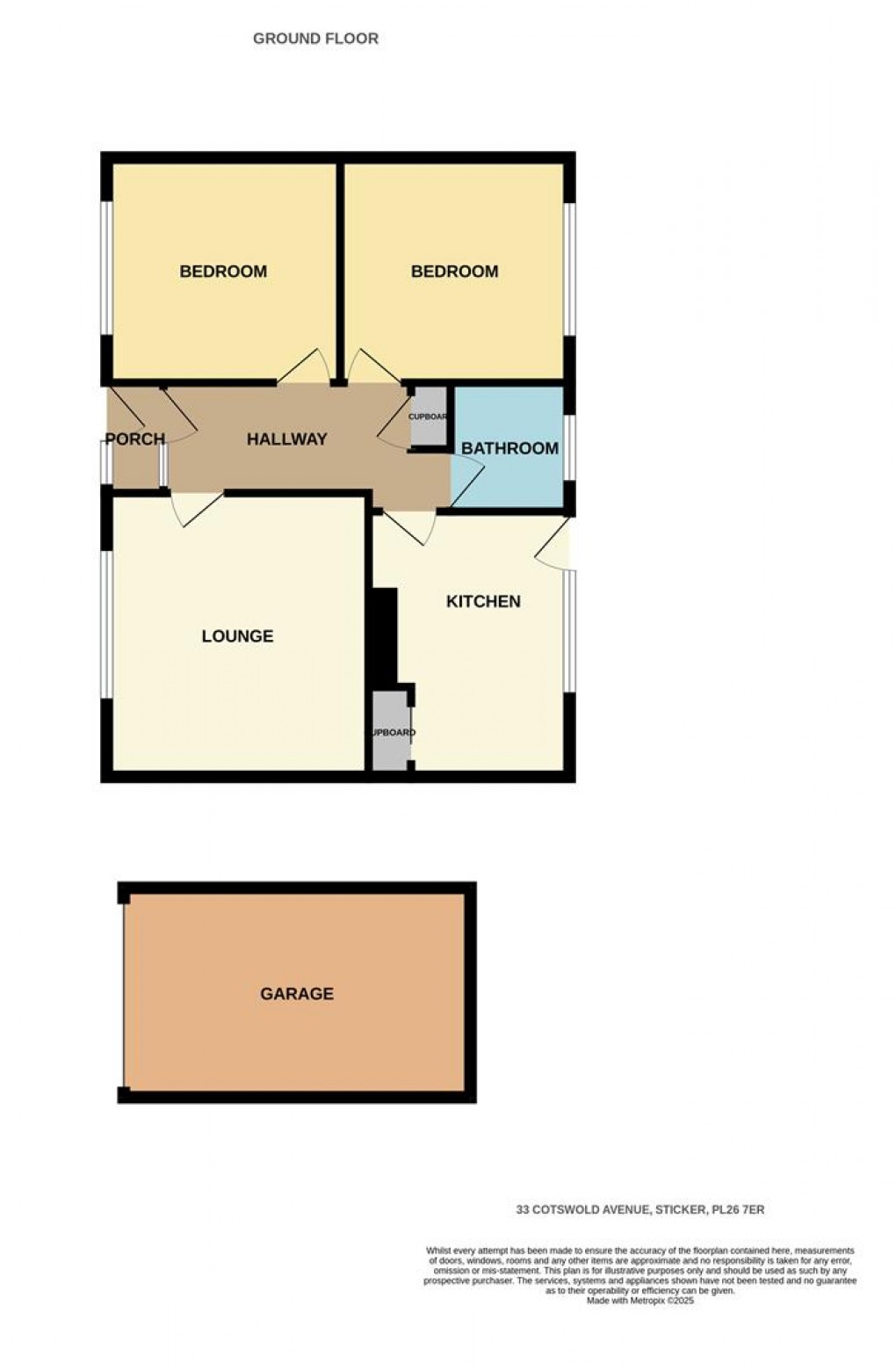 Floorplan for Cotswold Avenue, Sticker, St. Austell