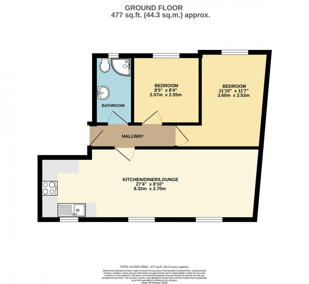 Floorplan for Carclaze Road, St Austell