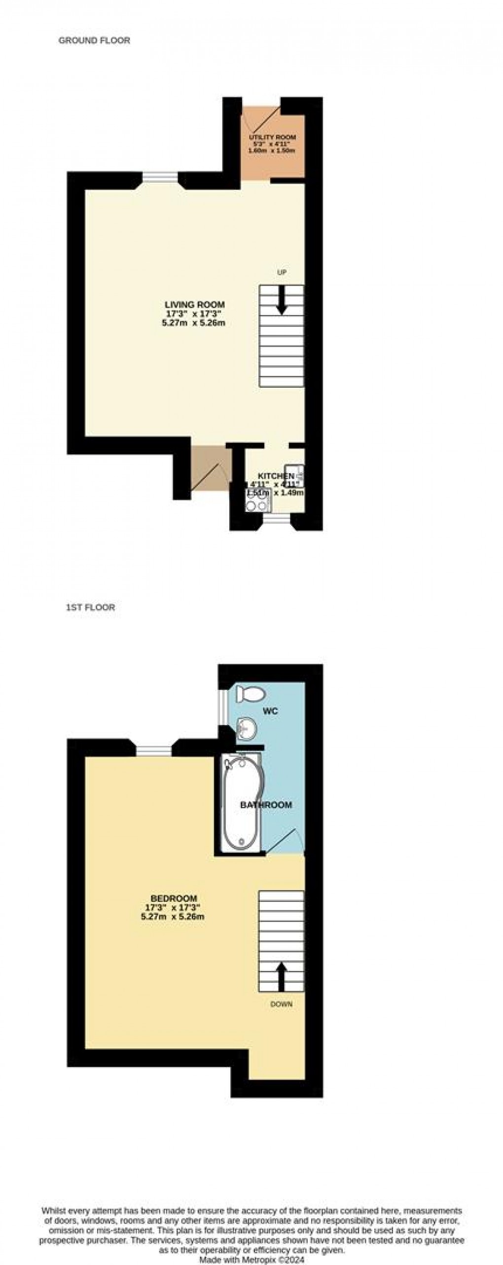 Floorplan for Campanile Cottage, Golant, Fowey