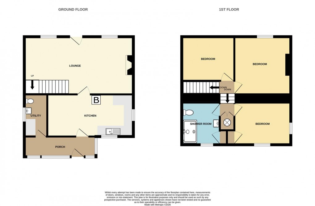 Floorplan for Tregonissey Road, St Austell, Cornwall