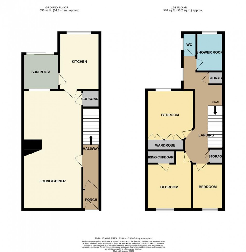 Floorplan for Clarence Road, St. Austell