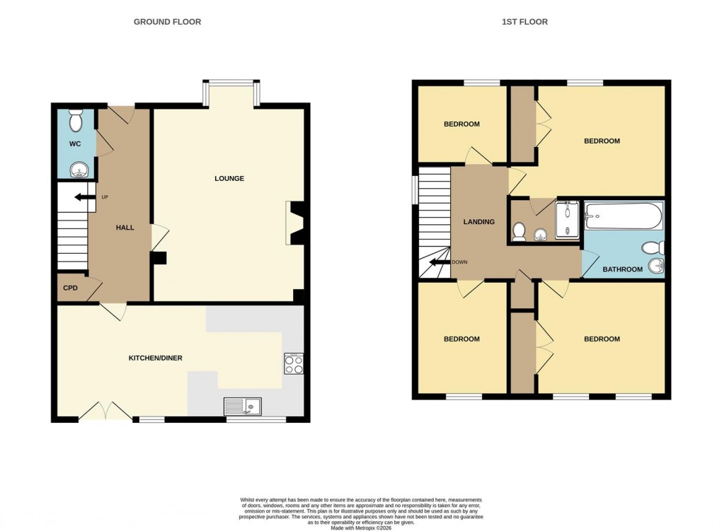 Floorplan for Chy Pons, St. Austell