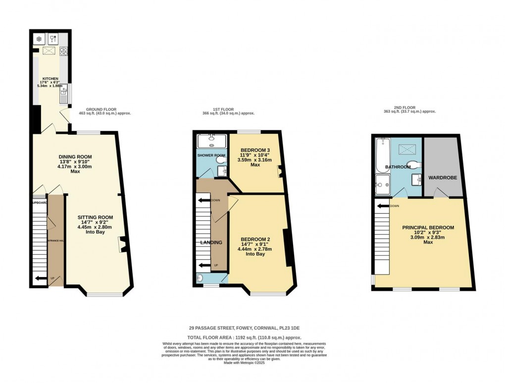 Floorplan for Passage Street, Fowey