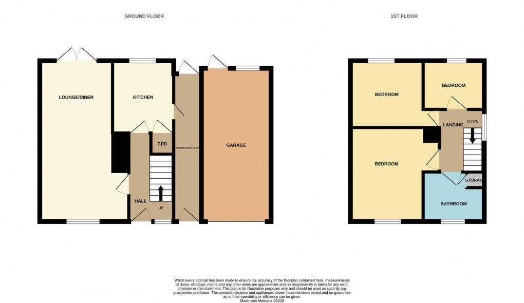 Floorplan for Boscawen Road, St. Dennis, St. Austell