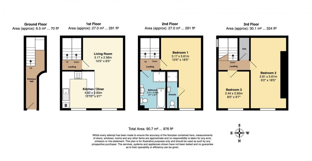 Floorplan for Webb Street, Fowey