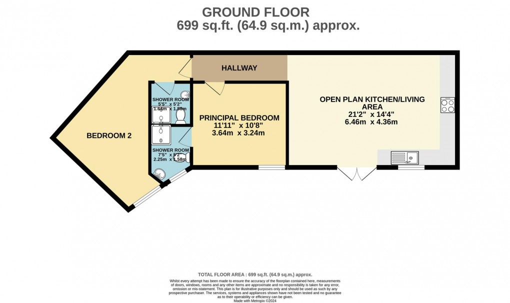 Floorplan for Higher Crift Barns, Lanlivery, Bodmin