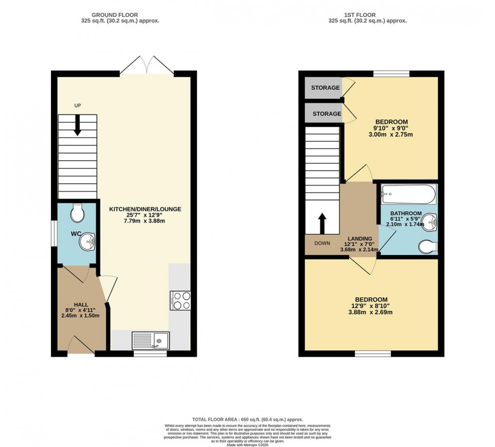 Floorplan for St. Michaels Way, Roche, St. Austell