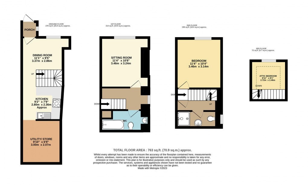 Floorplan for The Quay, Polruan, Fowey