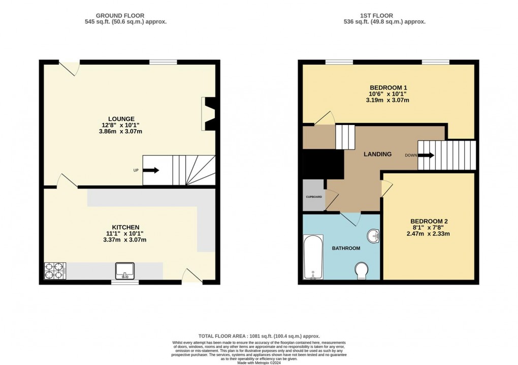 Floorplan for Belmont Street, Tywardreath, Par