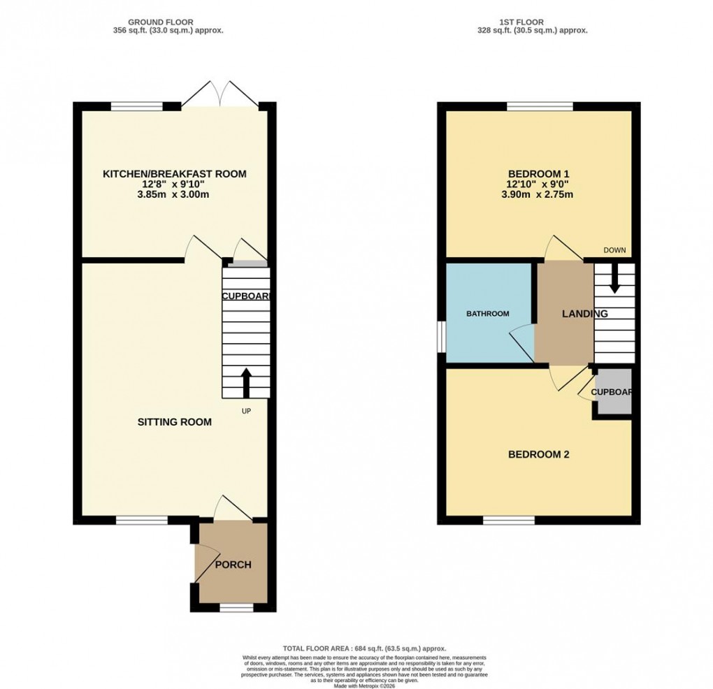 Floorplan for Pentreath Close, Fowey