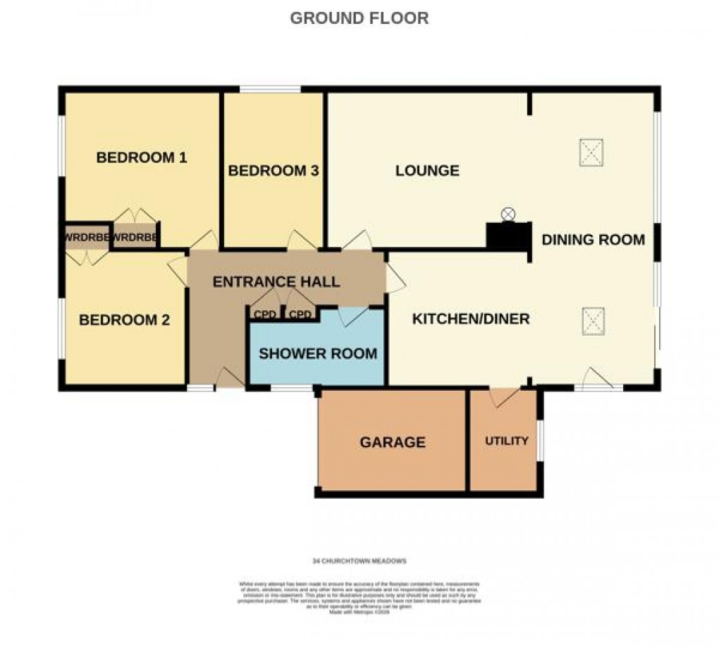 Floorplan for Churchtown Meadows, St. Stephen, St. Austell