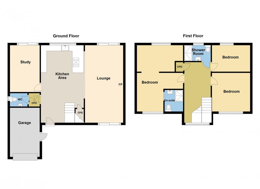 Floorplan for Beach Road, Carlyon Bay, St. Austell