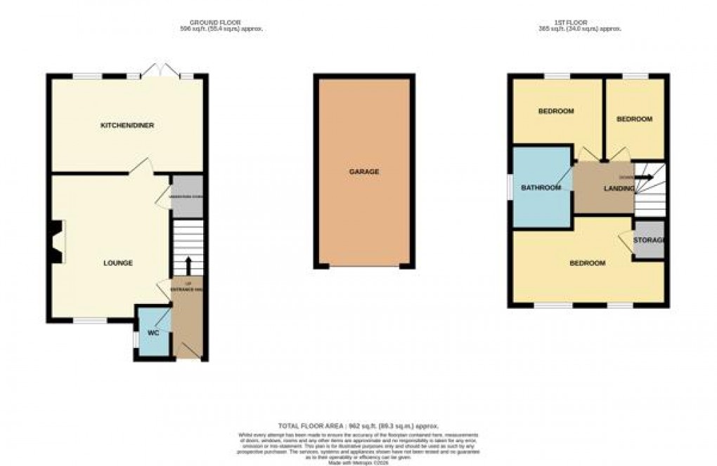 Floorplan for Century Close, St. Austell
