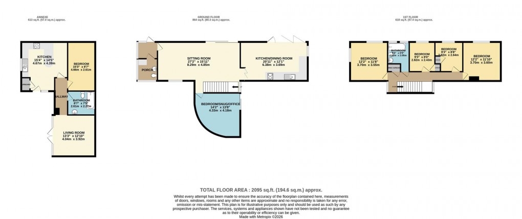 Floorplan for Woodland Avenue, Tywardreath, Par