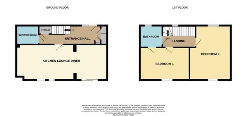 Floorplan for The Courtyard, Duporth, St. Austell